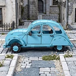 CUPUZ 3D Citroën Car Model Paper Puzzle Classic French Vintage Car Handmade Craft  DIY Gift Toy  Model kit for Kids and Adults